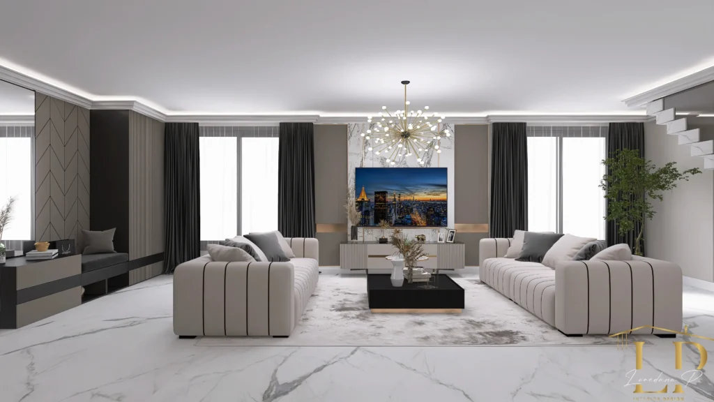 Living cu bucătărie open space